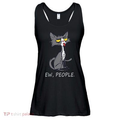 Funny Cat Ew People Meowy Cat Lovers Ladies Essential Flowy Tank