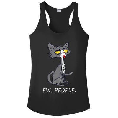 Funny Cat Ew People Meowy Cat Lovers Ladies PosiCharge Competitor Racerback Tank