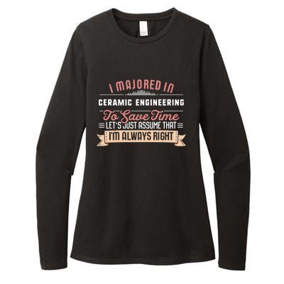 Funny Ceramic Engineering Major Studengift Graduation Cool Gift Womens CVC Long Sleeve Shirt