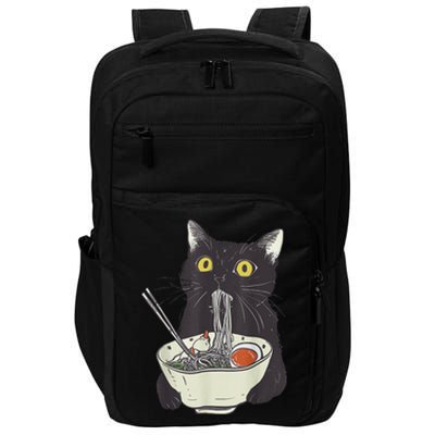 Funny Cat Eating Ramen Vintage Japanese Noodles Gift Impact Tech Backpack