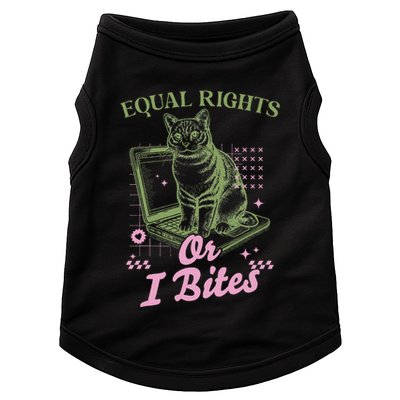 Feminist Cat Equal Rights Or I Bites Cat Doggie Tank