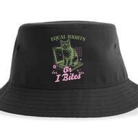 Feminist Cat Equal Rights Or I Bites Cat Sustainable Bucket Hat