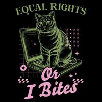 Feminist Cat Equal Rights Or I Bites Cat Sustainable Bucket Hat