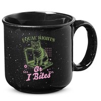 Feminist Cat Equal Rights Or I Bites Cat 15oz Campfire Ceramic Mug
