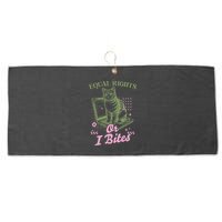 Feminist Cat Equal Rights Or I Bites Cat Large Microfiber Waffle Golf Towel
