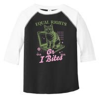 Feminist Cat Equal Rights Or I Bites Cat Toddler Fine Jersey T-Shirt