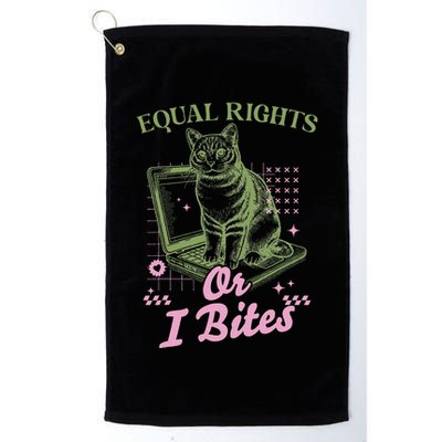 Feminist Cat Equal Rights Or I Bites Cat Golf Towel