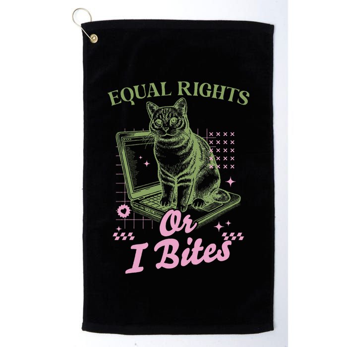Feminist Cat Equal Rights Or I Bites Cat Golf Towel