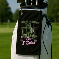Feminist Cat Equal Rights Or I Bites Cat Golf Towel