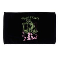Feminist Cat Equal Rights Or I Bites Cat Microfiber Hand Towel