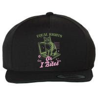 Feminist Cat Equal Rights Or I Bites Cat Wool Snapback Cap