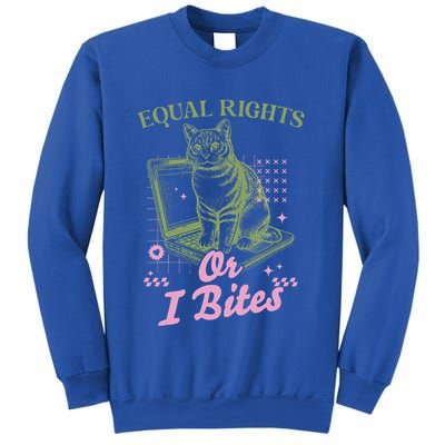 Feminist Cat Equal Rights Or I Bites Cat Sweatshirt