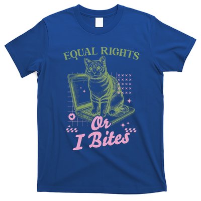 Feminist Cat Equal Rights Or I Bites Cat T-Shirt