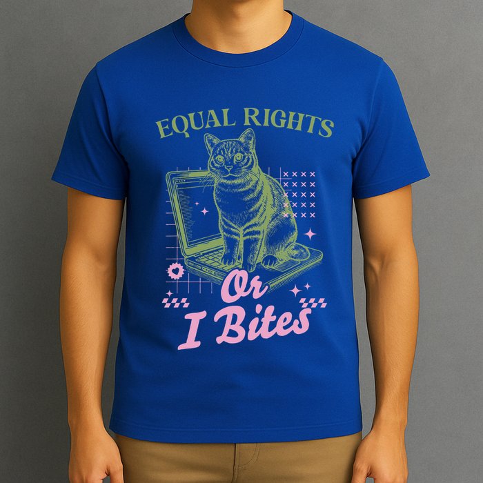 Feminist Cat Equal Rights Or I Bites Cat T-Shirt