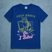 Feminist Cat Equal Rights Or I Bites Cat T-Shirt