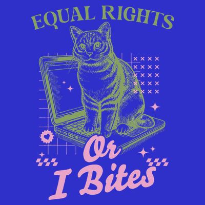 Feminist Cat Equal Rights Or I Bites Cat T-Shirt