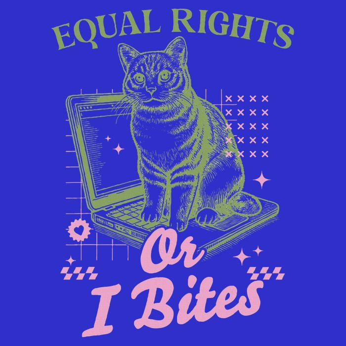 Feminist Cat Equal Rights Or I Bites Cat Magnet