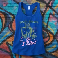 Feminist Cat Equal Rights Or I Bites Cat Womens Tank Top