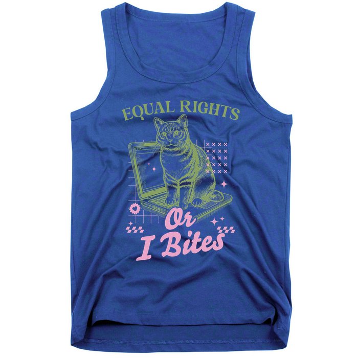 Feminist Cat Equal Rights Or I Bites Cat Tank Top