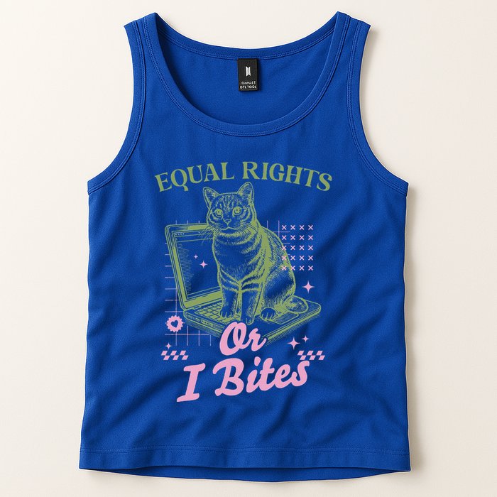 Feminist Cat Equal Rights Or I Bites Cat Tank Top