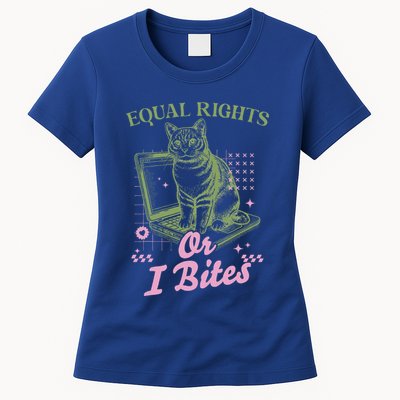 Feminist Cat Equal Rights Or I Bites Cat Womens T-Shirt