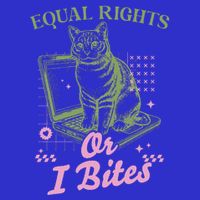 Feminist Cat Equal Rights Or I Bites Cat Short Acrylic Beanie