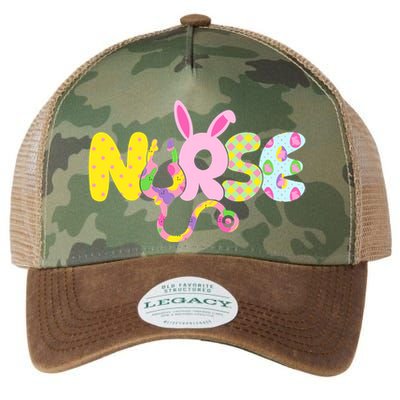 Funny Cute Easter Patterns Nurse Legacy Tie Dye Trucker Hat