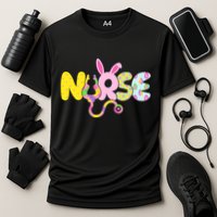 Funny Cute Easter Patterns Nurse Performance Shirt