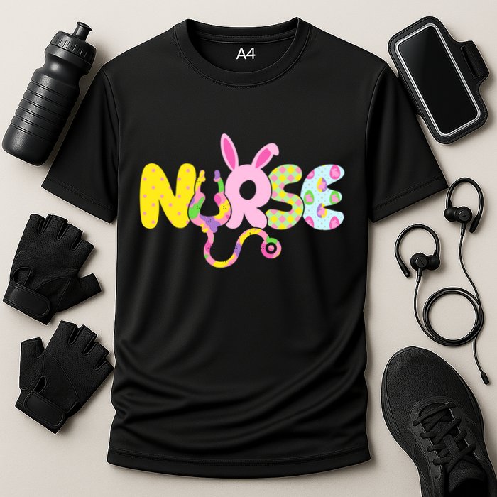 Funny Cute Easter Patterns Nurse Performance Shirt