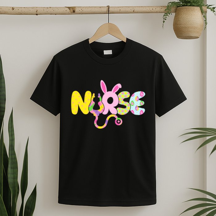 Funny Cute Easter Patterns Nurse T-Shirt