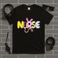 Funny Cute Easter Patterns Nurse T-Shirt