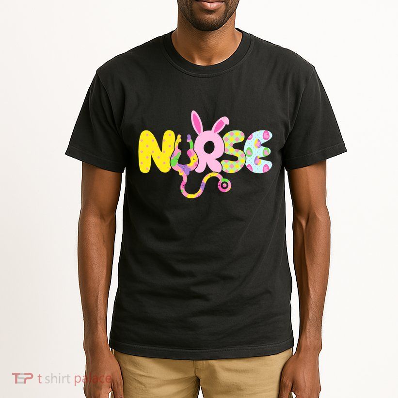 Funny Cute Easter Patterns Nurse Tall T-Shirt