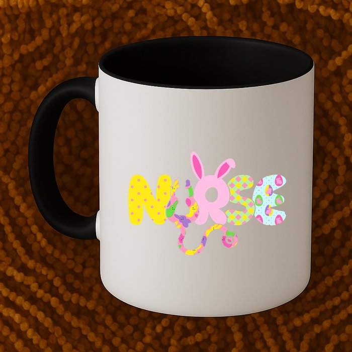 Funny Cute Easter Patterns Nurse Mug
