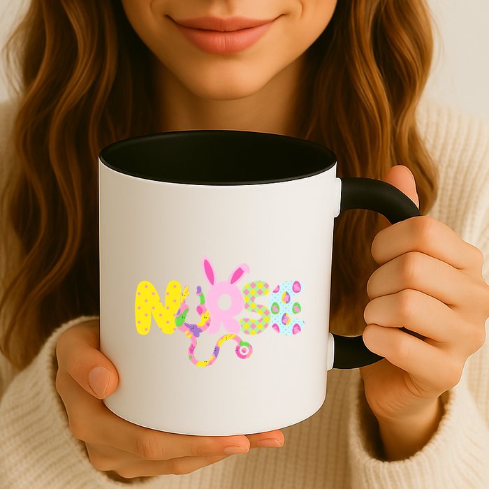 Funny Cute Easter Patterns Nurse Mug