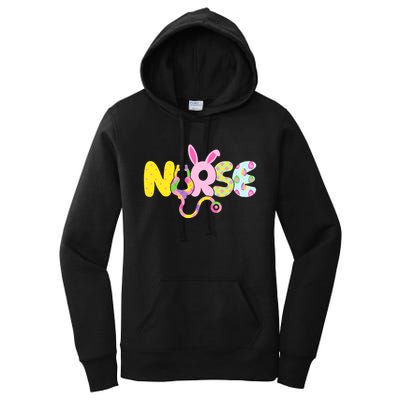 Funny Cute Easter Patterns Nurse Women's Pullover Hoodie