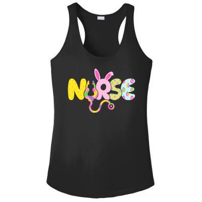 Funny Cute Easter Patterns Nurse Ladies PosiCharge Competitor Racerback Tank