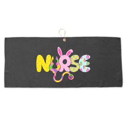Funny Cute Easter Patterns Nurse Large Microfiber Waffle Golf Towel
