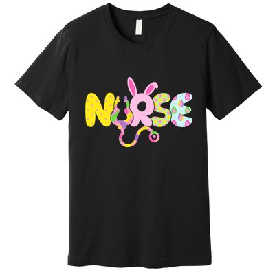 Funny Cute Easter Patterns Nurse Premium T-Shirt