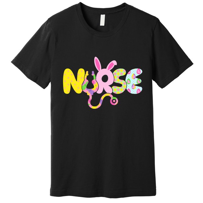 Funny Cute Easter Patterns Nurse Premium T-Shirt