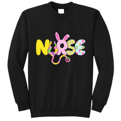 Funny Cute Easter Patterns Nurse Tall Sweatshirt