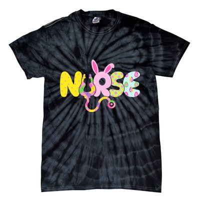 Funny Cute Easter Patterns Nurse Tie-Dye T-Shirt