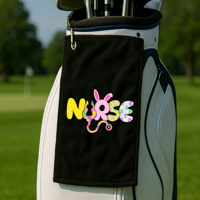 Funny Cute Easter Patterns Nurse Golf Towel
