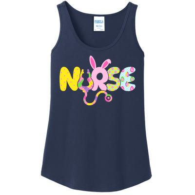 Funny Cute Easter Patterns Nurse Ladies Essential Tank