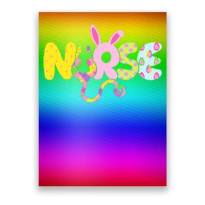 Funny Cute Easter Patterns Nurse Poster