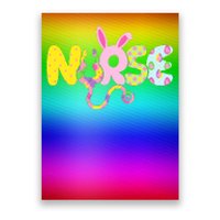 Funny Cute Easter Patterns Nurse Poster