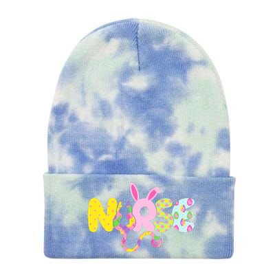 Funny Cute Easter Patterns Nurse Tie Dye 12in Knit Beanie