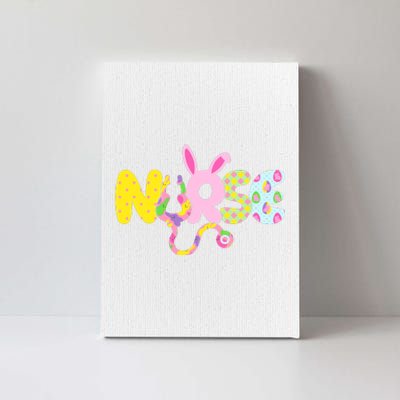 Funny Cute Easter Patterns Nurse Canvas