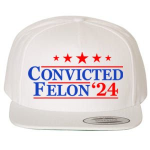 Felon24 Convicted Felon Funny Pro Trump 2024 Wool Snapback Cap