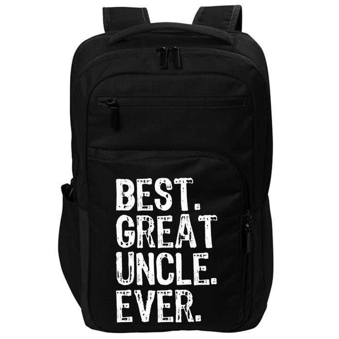 Family Cool Funny Best Great Uncle Ever Impact Tech Backpack