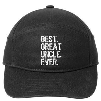 Family Cool Funny Best Great Uncle Ever 7-Panel Snapback Hat
